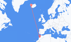 Flyrejser fra Marrakech, Marokko til Reykjavík, Island