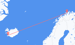 Vluchten van Reykjavik naar Hammerfest