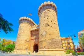 Photo of View on Peniscola from the top of Pope Luna's Castle , Valencia, Spain.