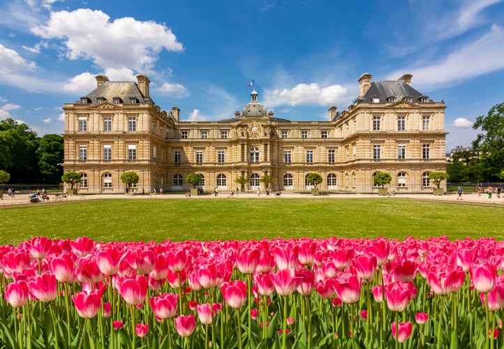 Luxembourg palace and gardens in spring, Paris, France.jpg