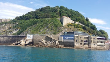 Photo of panoramic aerial view of San Sebastian (Donostia) on a beautiful summer day, Spain.