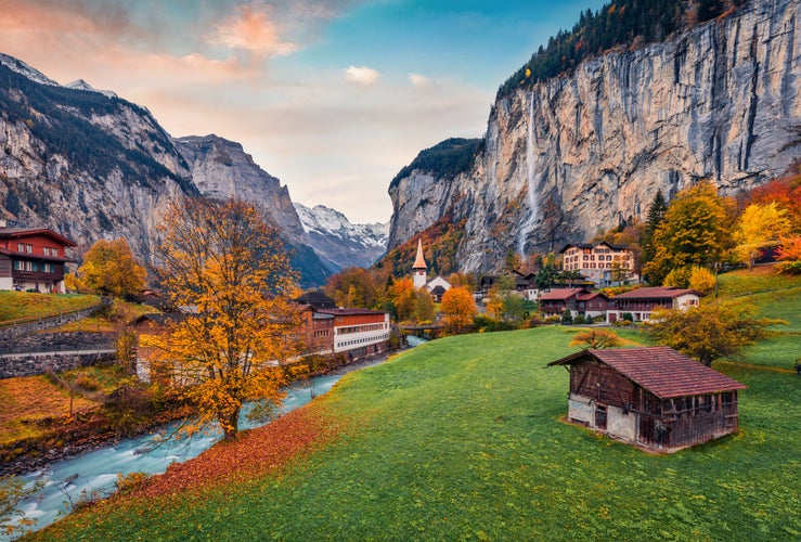 Photo of Impressive outdoor scene of Swiss Alps, canton of Bern, Switzerland.