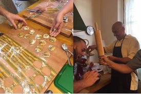 Cours en petit groupe de préparation des pâtes de A à Z avec des ingrédients de saison