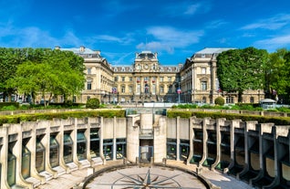 Photo of Lille, the Porte de Paris, view from the belfry of the city hall.