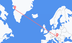 Flyrejser fra Ilulissat, Grønland til Heviz, Ungarn