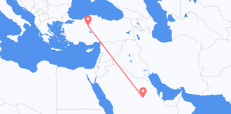 Vols d’Arabie saoudite pour la Turquie