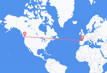 バンクーバーからビルバオ行きのフライト