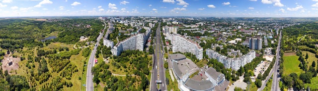 Beautiful summer view of centre Chisinau.