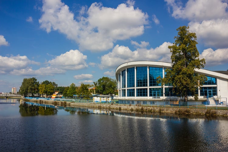 Swimming pool in Ceske Budejovice, South Bohemia.