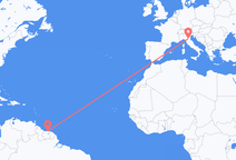 Flights from Paramaribo to Bologna