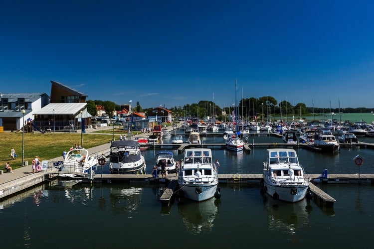 PHOTO OF VIEW OF Marina in Gizycko, Masuria, Poland.