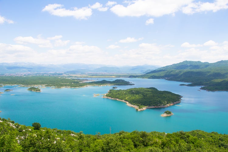 photo of view of View of the salt lake located in the vicinity of Nikšić, Montenegro.