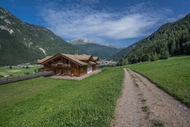 photo of an aerial view of San Martino di Castrozza in Italy.