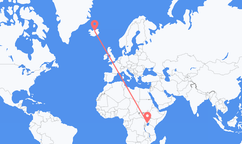Flights from Entebbe to Akureyri