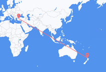 Voos de Auckland, Nova Zelândia para Kütahya, Turquia