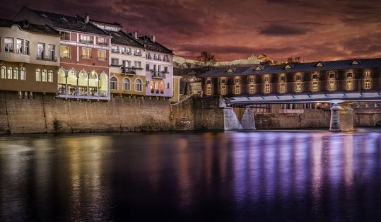 photo of view of The Covered Bridge in Lovech, Bulgaria build in 1874,Lovech bulgaria.