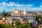 Photo of Palace of Sintra (Palacio Nacional de Sintra) in Sintra in a beautiful summer day, Portugal.