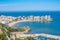 Photo of panoramic aerial view of playa de la Concha in Oropesa del Mar, Ragion of Valencia, Spain.