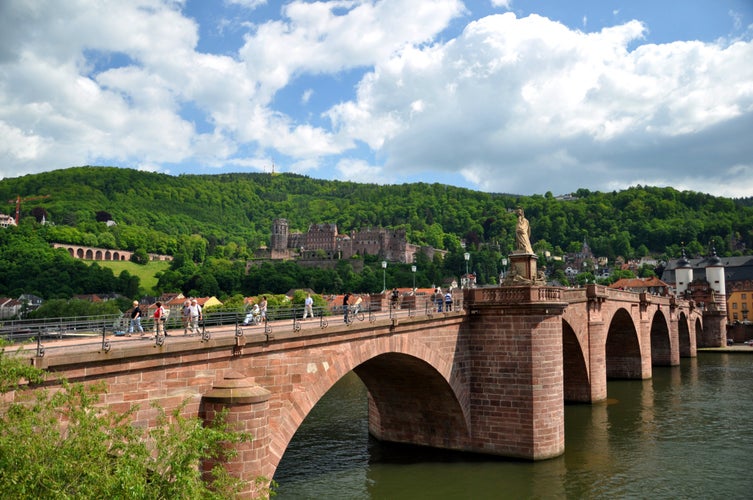 Heidelberg Castle with the Old Bridge in foreground