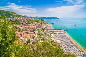 photo of beautiful view of Vietri sul Mare, the first town on the Amalfi Coast, with the Gulf of Salerno, province of Salerno, Campania, southern Italy.