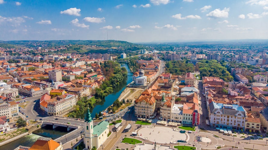 Oradea City of Romania, The Capital of Art Nouveau, Drone View