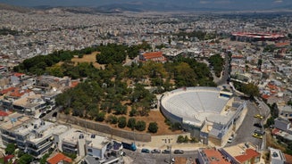 Photo of  A popular beach on the city coast, Piraeus, Greece.