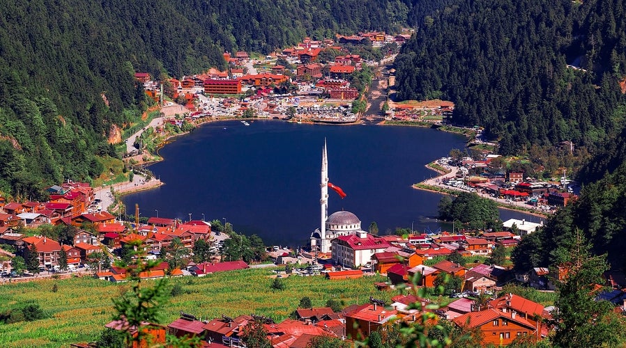 Mountain village of Uzungol in Trabzon, Turkey. (Long Lake)