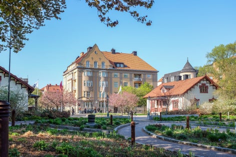 photo of Spring in the iconic park Tradgardsforeningen. This is a historic park in Linkoping, which is a famous University town in Sweden.