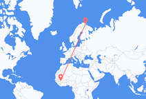 말리 바마코에서 출발해 노르웨이 바드쇠(Vadsø)로(으)로 가는 항공편