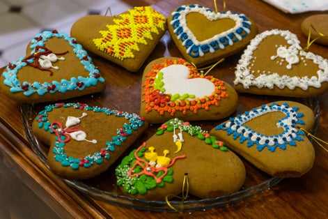 Traditional, culourful, gingerbreads handmade in Torun , Poland