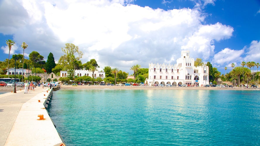 pictorial view from the old port of Kos town in Kos island in Greece