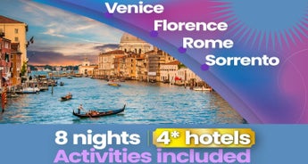 Venice, Florence, Rome, Sorrento: signature (4* hotels) low carbon tour by train