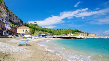 photo of Massa Lubrense and the Cathedral, Punta Lagno region, Sorrento peninsula, Italy.