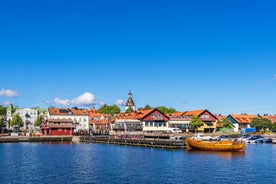 Photo of aerial view of Vastervik in Sweden.