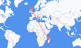 Flüge von Madagaskar nach England