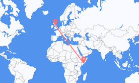 Voli dalla Somalia per l'Inghilterra