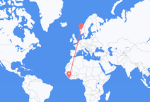 Flyrejser fra Monrovia til Sogndal