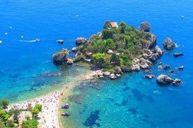 Tour privado de Villa Romana del Casale y Taormina, desde el área de Palermo y Cefalú