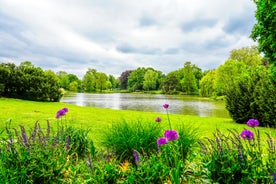 Photo of panorama of New City Hall in Hannover in a beautiful summer day, Germany.