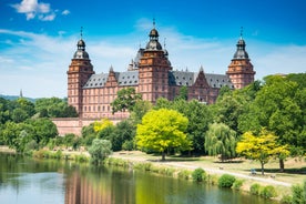 Beautiful view of Hamburg city center with town hall and Alster river, Germany.