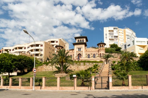 The Facades of Navajas House and a Block of Flats in Torremolinos, Spain