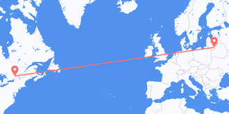 Flights from Canada to Lithuania