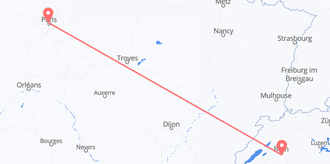 Flüge von die Schweiz nach Frankreich
