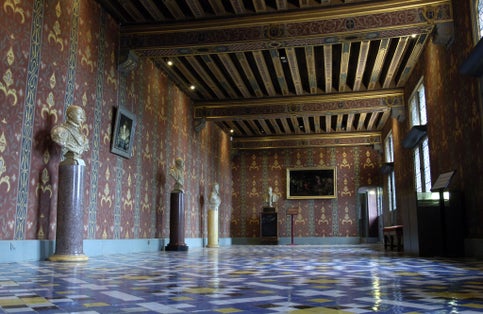 photo of renaissance gallery inside the Château Royal de Blois in Blois, France.