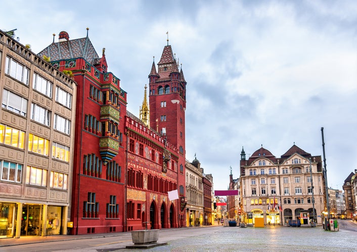 Photo of Rathaus the Town Hall of Basel ,Switzerland.