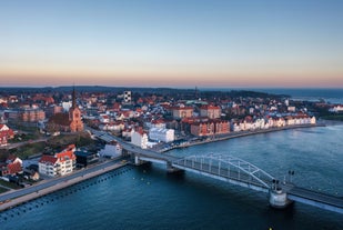 Photo of Saint Michaels church in city center of Slagelse in Denmark.