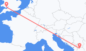 Voli dalla Macedonia del Nord per il Galles