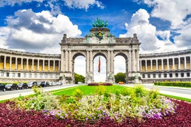 Paris, France. Panoramic view from Arc de Triomphe. Eiffel Tower and Avenue des Champs Elysees. Europe.