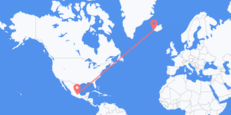Vols du Mexique pour l’Islande