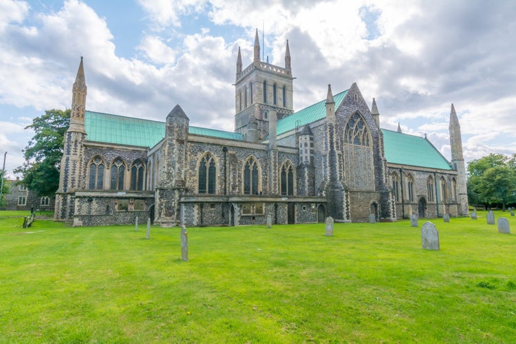 Photo of English parish church in Great Yarmouth, England.